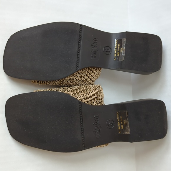 Wesley & Co. Neutral Slide Summer Sandal 6 Tan Brown - Picture 10 of 15